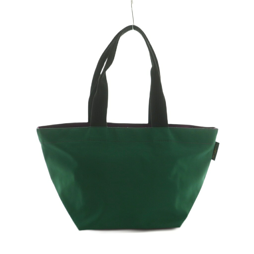 【中古】エルベシャプリエ Herve Chapelier ナイロン舟型肩部ML ハンドバック 緑 紫 /MI ■os レディース 【ベクター 古着】 260218