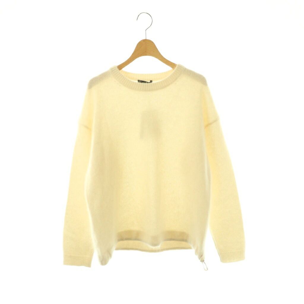 【中古】未使用品 セオリー Theory 25AW Airy Cashmere Drawstring Hem Pullover ニット セーター 長袖 カシミヤ S アイボリー /DO ■OS レディース 【ベクトル 古着】 260224