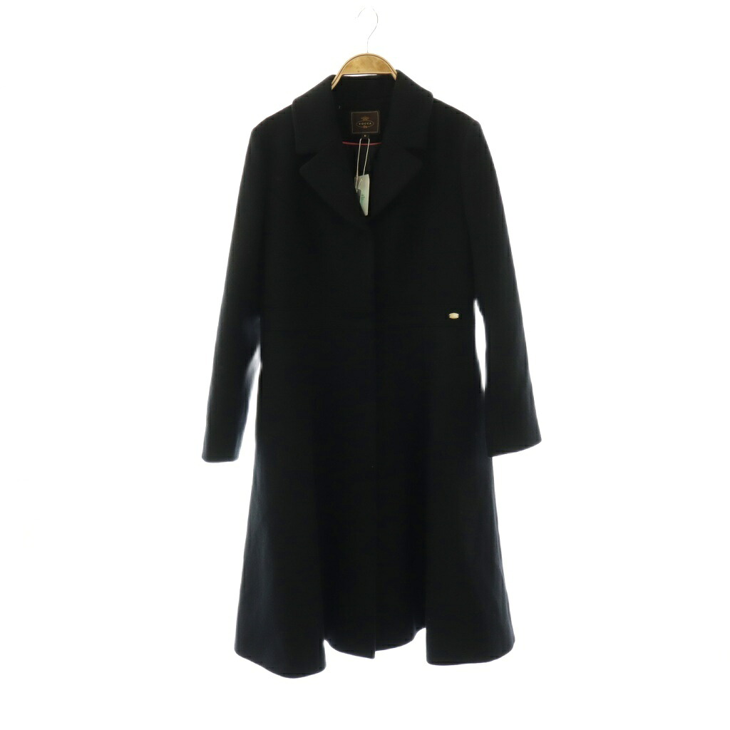 【中古】トッカ TOCCA MILKY PUFF 羊毛厚地の外套 チェスター アウター 0 黒 /NR ■os レディース 【ベクター 古着】 260219