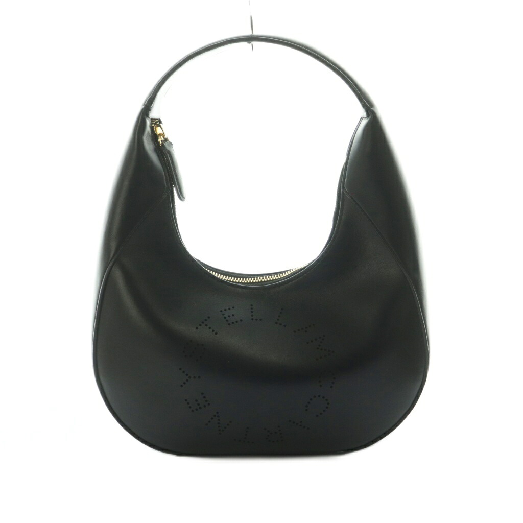【中古】ステラマッカートニー STELLA McCARTNEY スモール ホーボーバッグ ハンドバッグ パンチング 黒 700269W8542 /MI ■OS レディース 【ベクトル 古着】 260303