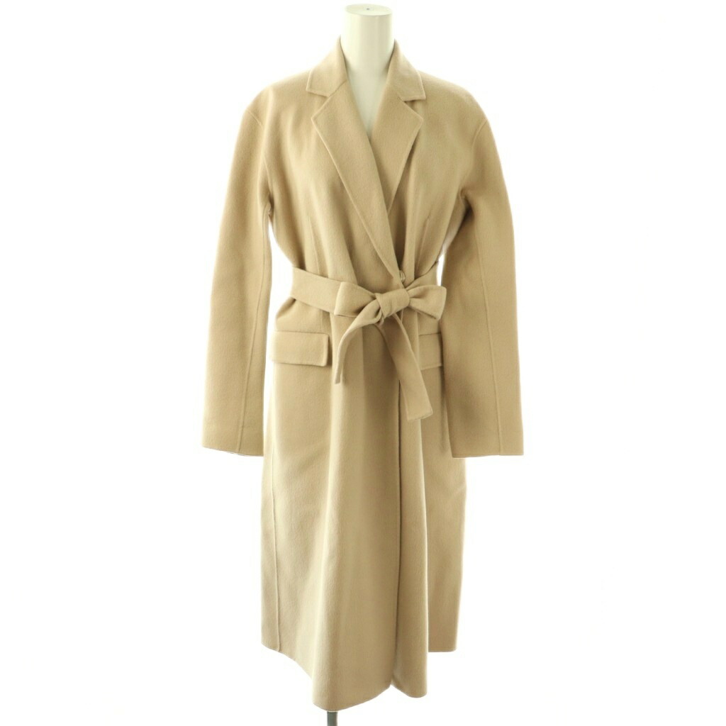 【中古】セオリー Theory NEW DIVIDE LUXE BELT COAT J コート チェスター アウター カシミヤ混 P ベージュ /CX ■OS レディース 【ベクトル 古着】 260224