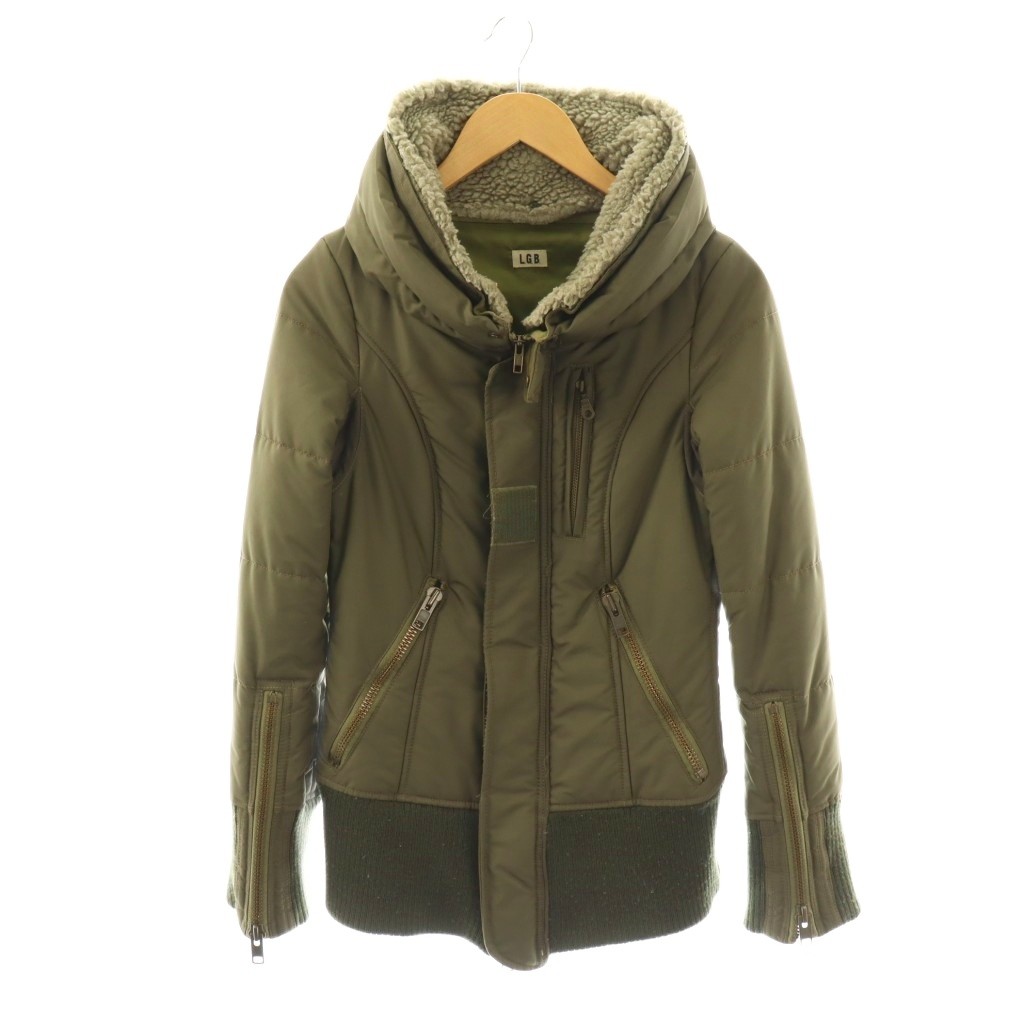 【中古】ルグランブルー L.G.B PARACHUTE ダウンジャケット アウター ジップアップ カーキ /CX ■OS ■SH メンズ 【ベクトル 古着】 260221