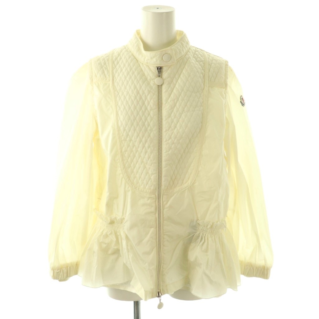 【中古】モンク軌跡 MONCLER ORANGE GIUBBOTTO キルティング 太陽フレア上衣 前掛け 上衣 1 象牙色 /ES ■os ■SH レディース 【ベクター 古着】 260227