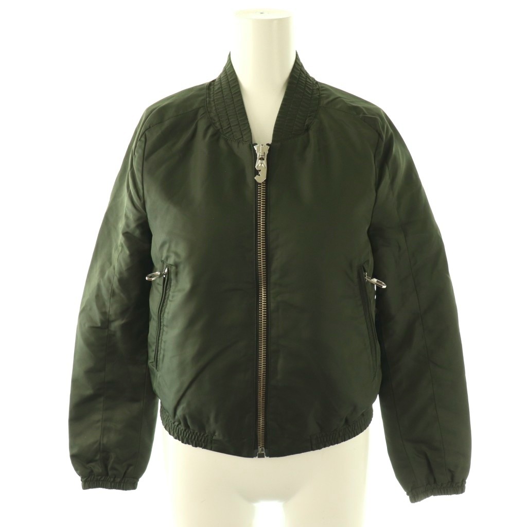 【中古】ゴールデングース GOLDEN GOOSE MA-1 ナイロンブルゾンジャケット ジップアップ XXS ダークグリーン /CX ■OS レディース 【ベクトル 古着】 260310