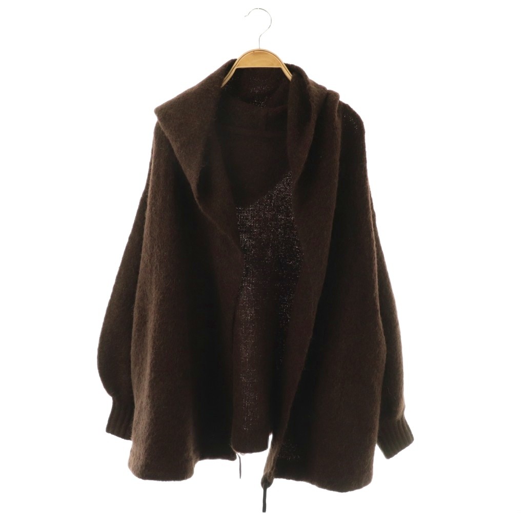 【中古】グレースクラス GRACE Class 25AW ストールアルパカカーディガン ニット 厚手 36 茶 /NR ■OS レディース 【ベクトル 古着】 260304 13,224円