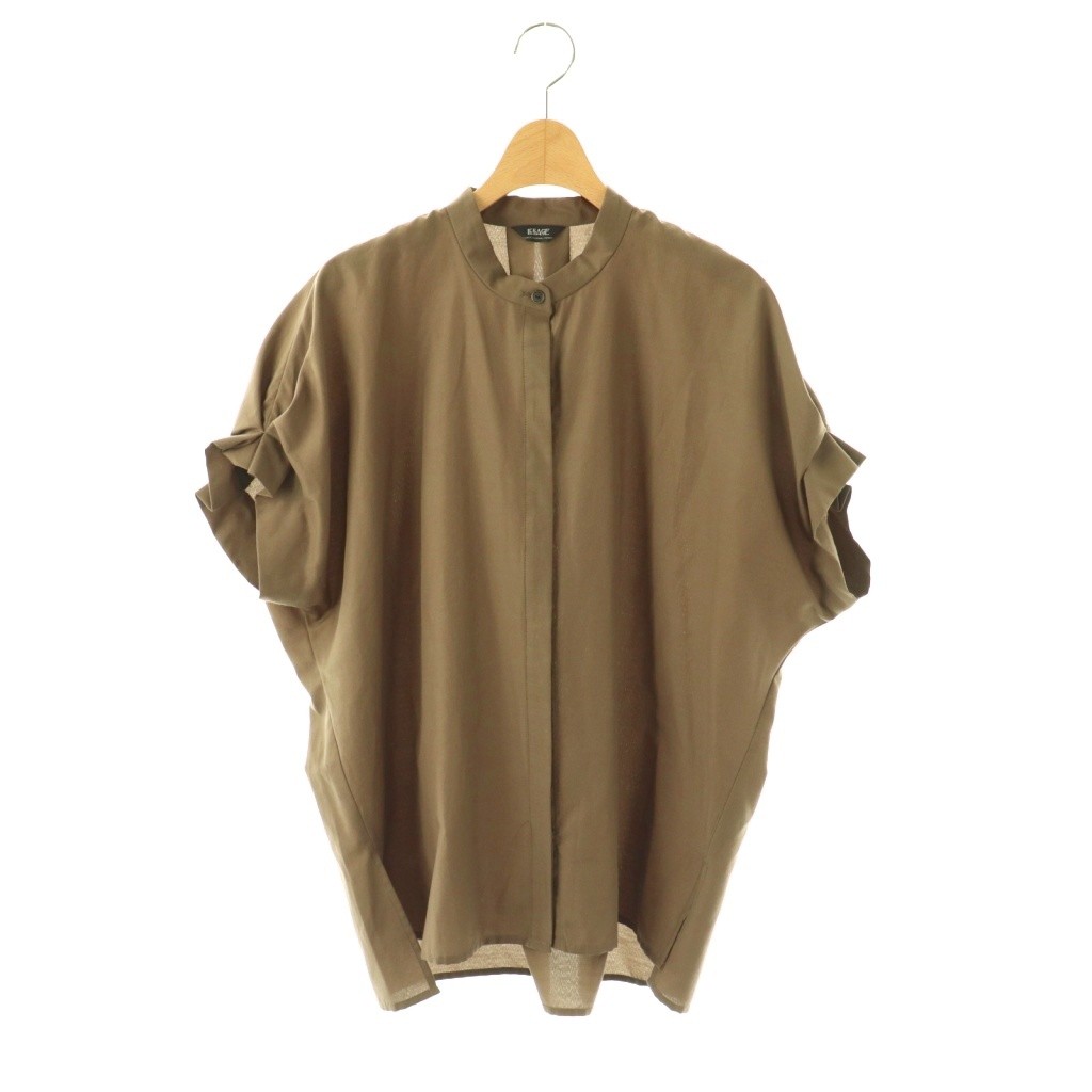 【中古】ジャーナルスタンダードレサージュ journal standard L'essage 25SS ムジタックスリリーブシャツ フレンチスリーブ カーキ /HK ■OS レディース 【ベクトル 古着】 260303