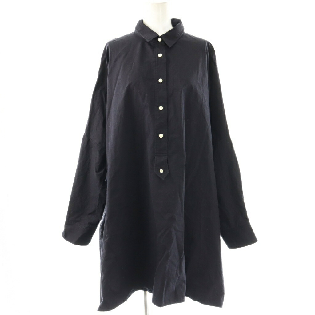 【中古】バビロン BABYLONE 25AW スーパーワイドドルマンシャツ 長袖 F ネイビー /DO ■OS レディース 【ベクトル 古着】 260312