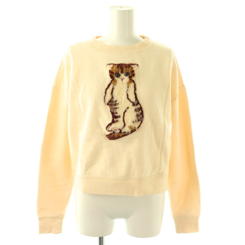 【中古】ミュベール muveil 24AW 猫裏毛ティーシャツ 流汗 長袖 38 象牙色 /HK ■os レディース 【ベクター 古着】 260305 トップス-スウェット・トレーナー