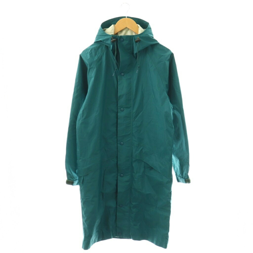 【中古】エルエルビーン L.L.BEAN GORE-TEX ナイロンレインコート ロング フード S グリーン /DO ■OS ■AD メンズ 【ベクトル 古着】 260310