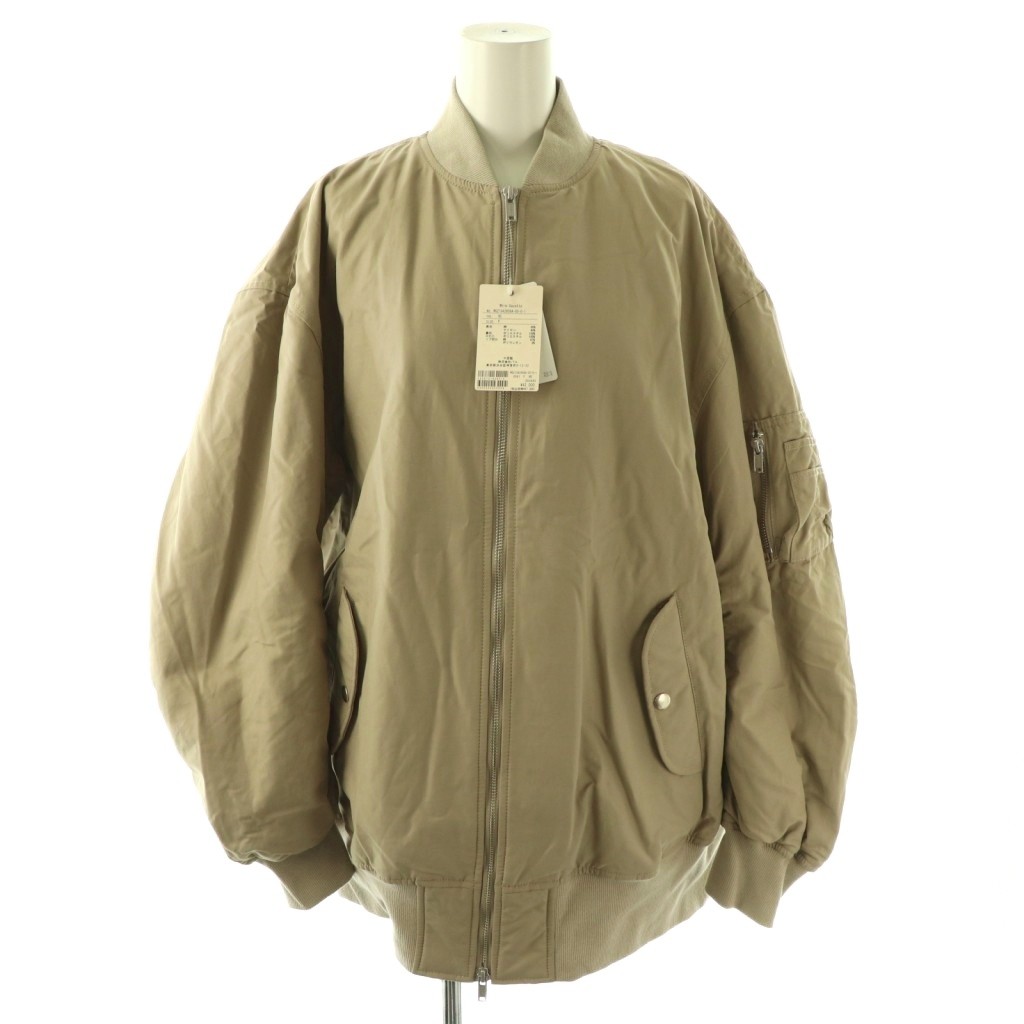 【中古】未使用品 ウィムガゼット Whim Gazette 24AW ナイロンツイルMA-1 ブルゾン 中綿 ジップアップ F ベージュ WGZ1042608A0001 /KU レディース 【ベクトル 古着】 260316