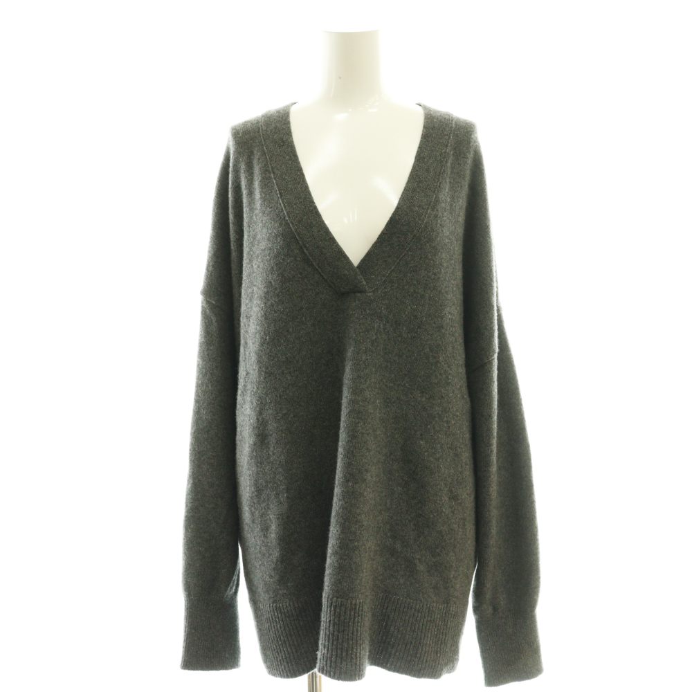 【中古】ミューズ ドゥーズィエム クラス MUSE de Deuxieme Classe 24AW OLBIA Vネックプルオーバー ニット セーター 長袖 グレー /HK ■OS ■SH レディース 【ベクトル 古着】 260310