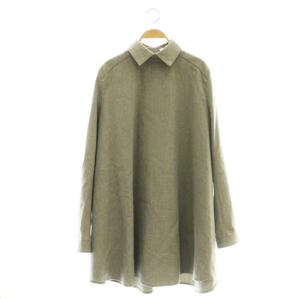 【中古】ザ リラクス THE RERACS 25FW プルオーバーシャツチュニックワンピース 長袖 36 グレー /HK ■OS レディース 【ベクトル 古着】 260310