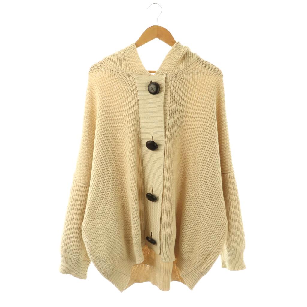 【中古】エムエムシックス メゾンマルジェラ MM6 Maison Margiela ケーブルニット フーディカーディガン XS ベージュ S52GP0036 /CX ■OS レディース 【ベクトル 古着】 260311
