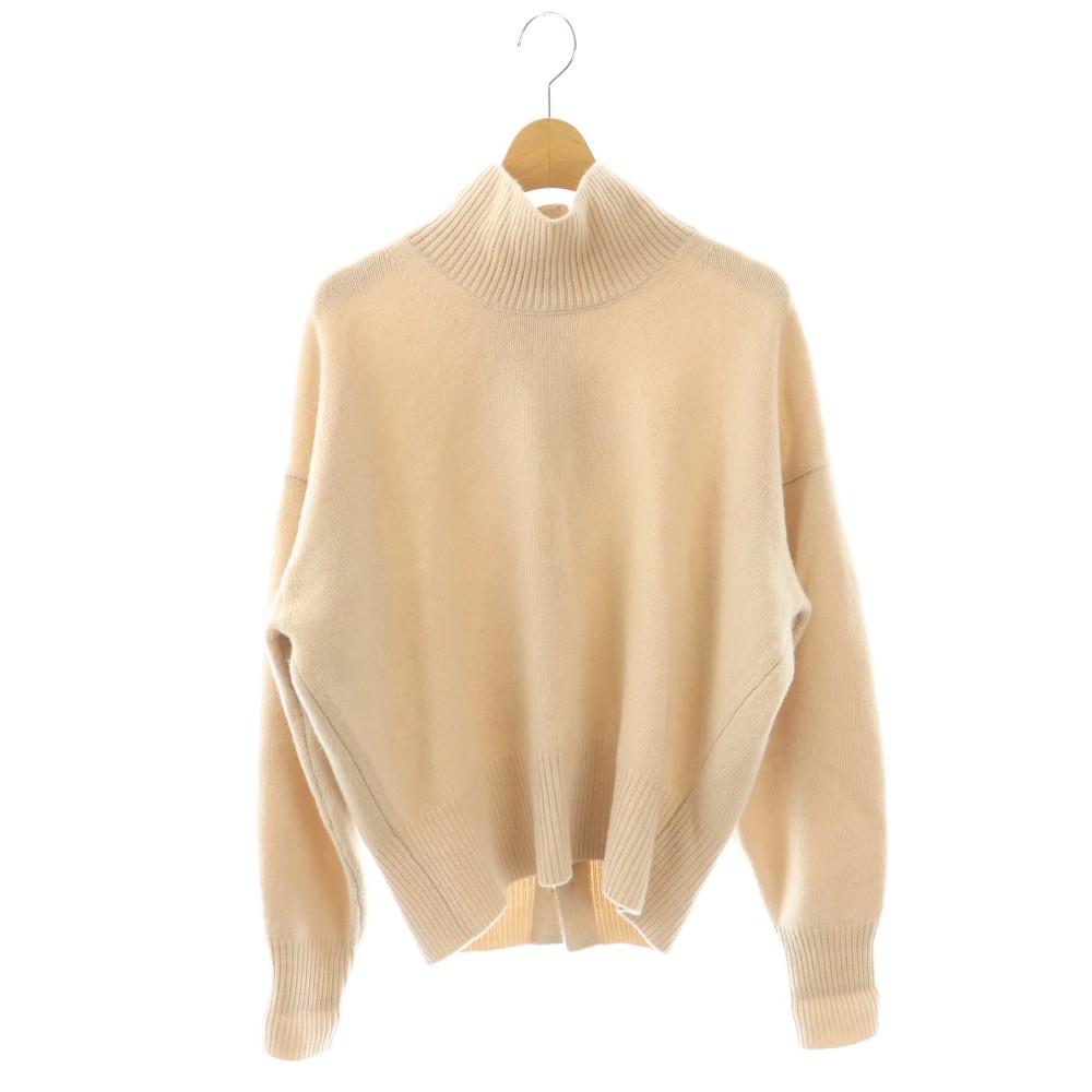 【中古】マルティニーク martinique ニット セーター バックボタン ハイネック ウール カシミヤ混 ピンクベージュ /MI ■OS レディース 【ベクトル 古着】 260316