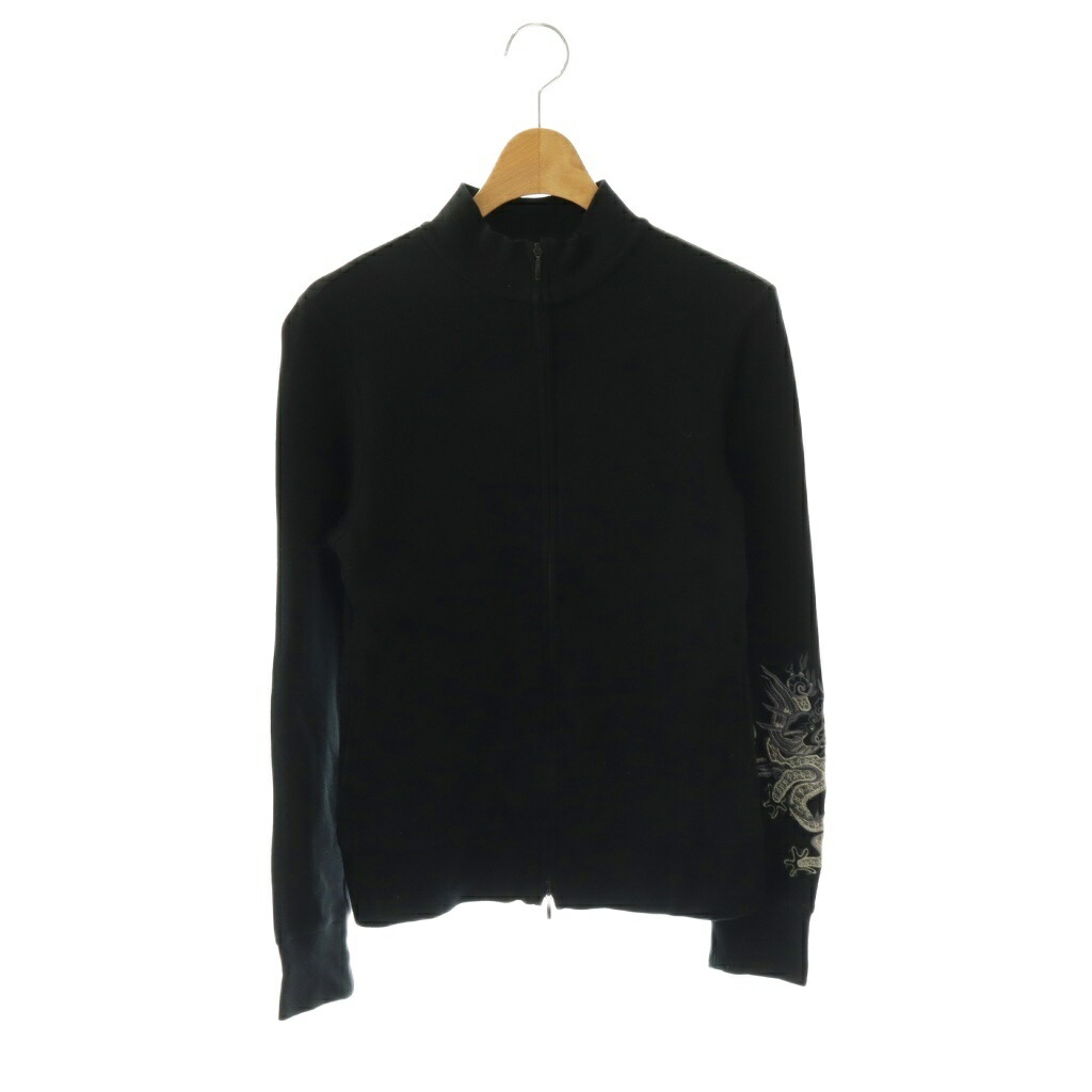 【中古】ヴィヴィアンタム VIVIENNE TAM 貨物自動車上衣 ジップアップ 0 火竜刺しゅう 黒 黒いこと /金 レディース 【ベクター 古着】 260316 コート・ジャケット-レディースファッション