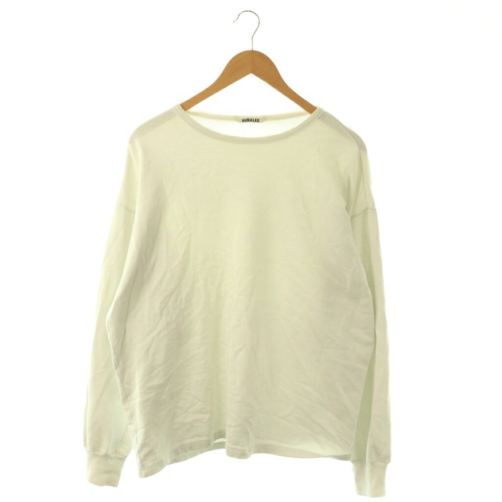 【中古】オーラリー AURALEE LIGHT FLOWY SWEAT P/O スウェット トレーナー 3 白 ホワイト A22SP02LU /AN59 ■SH メンズ 【ベクトル 古着】 260316