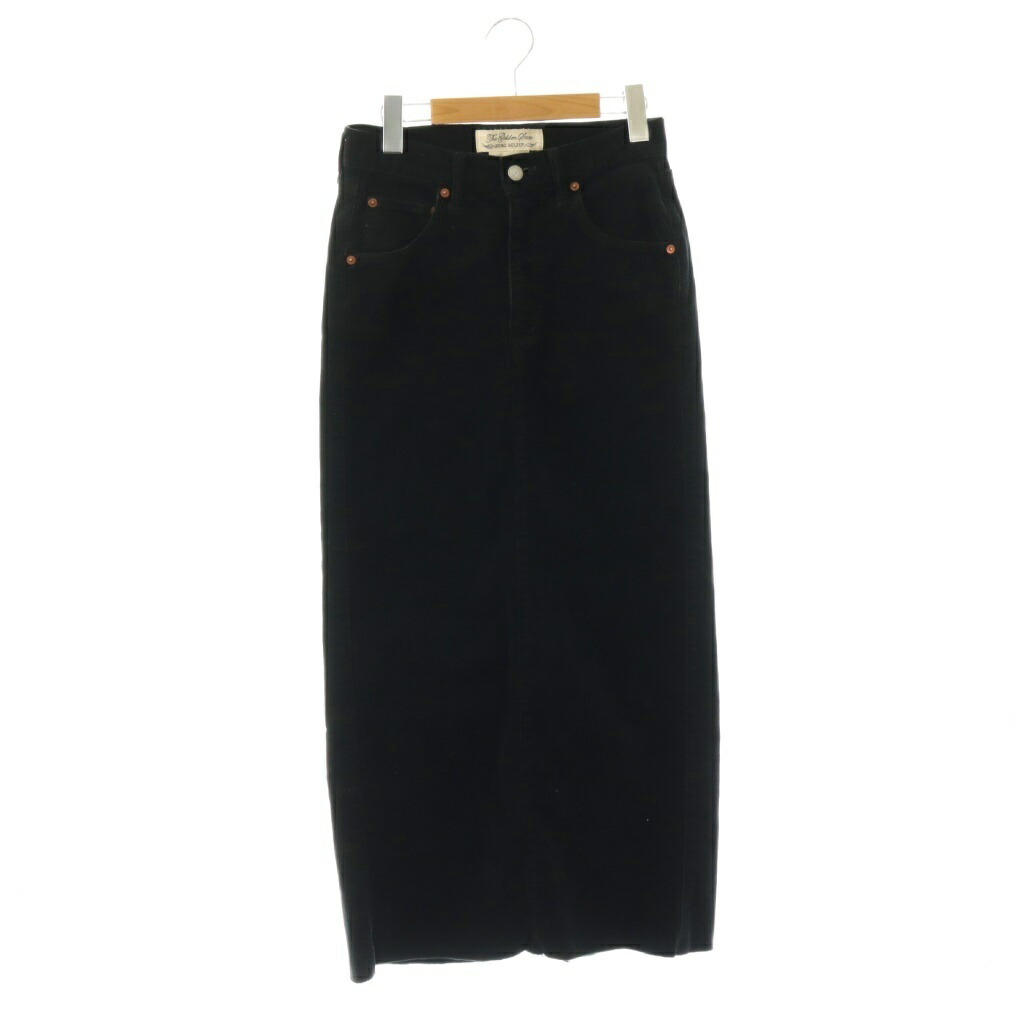 【中古】レミレリーフ REMI RELIEF Corduroy Long Skirt スカート LAppartement ロング タイト S ブラック /DO ■OS ■SH レディース 【ベクトル 古着】 260313