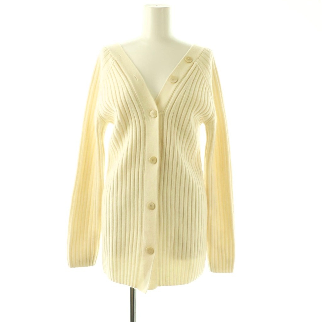 【中古】セオリー Theory 25AW Morton Wool Open Back Cardigan カーディガン ニット 長袖 S ホワイト /YO ■OS レディース 【ベクトル 古着】 260316