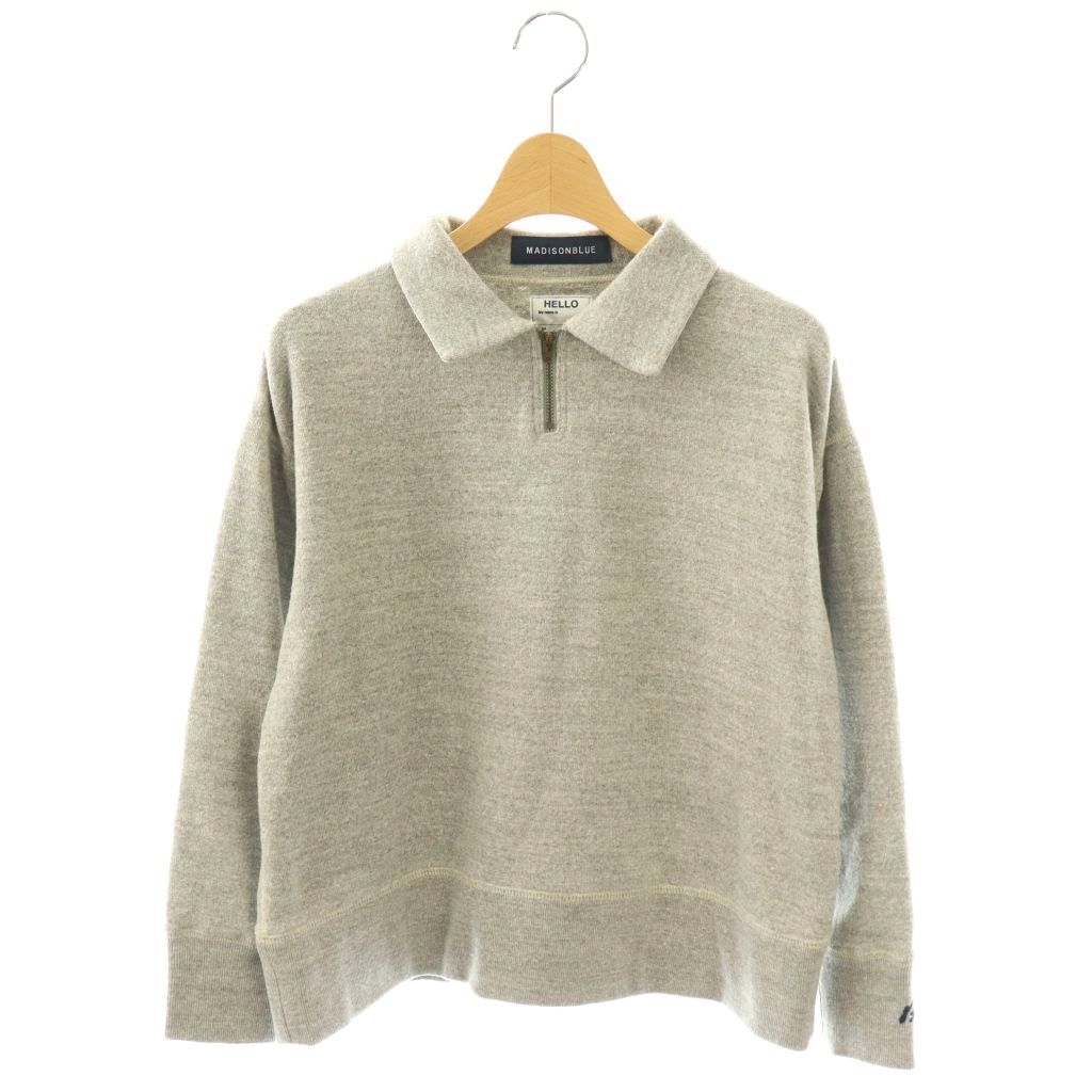 【中古】マディソンブルー MADISONBLUE MB254-7005 HALF ZIPUP SWEAT スウェット ハーフジップ 長袖 00 グレー /HK ■OS レディース 【ベクトル 古着】 260323｜ブランド古着ベクトルプレミアム店