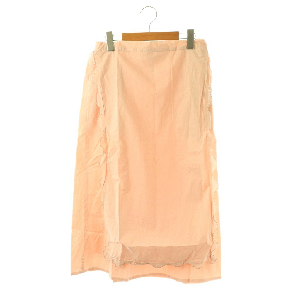 【中古】衣装バス発着場 ROBE de PEAU スコート F サクラ色 無地 スカロップひな型 midi丈 /AZ ■SH レディース 【ベクター 古着】 260318