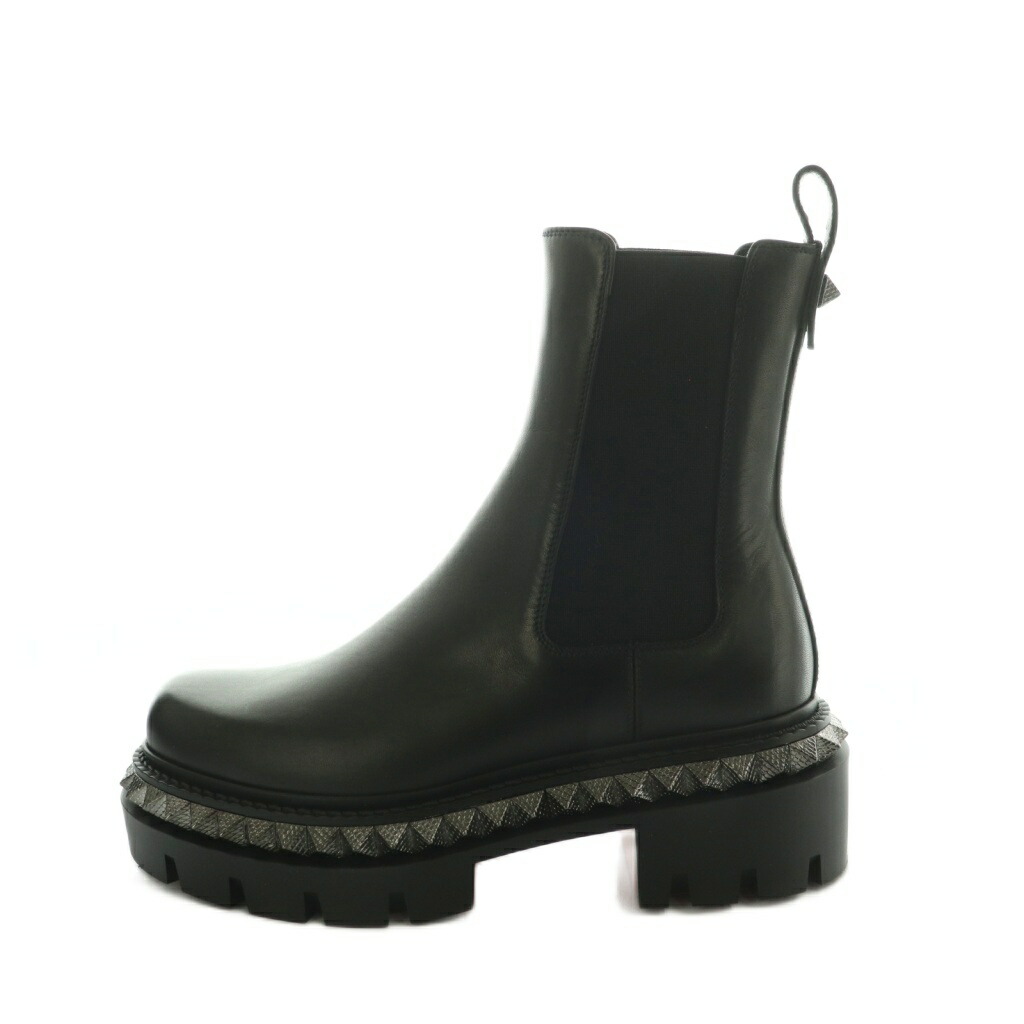 【中古】クリスチャンルブタン Christian louboutin st emilia pyraclou 遊撃手ブーツ 側面ゴア スタッズ 35 22.0珊 黒 3250620BK01 /MI ■os レディース 【ベクター 古着】 260319