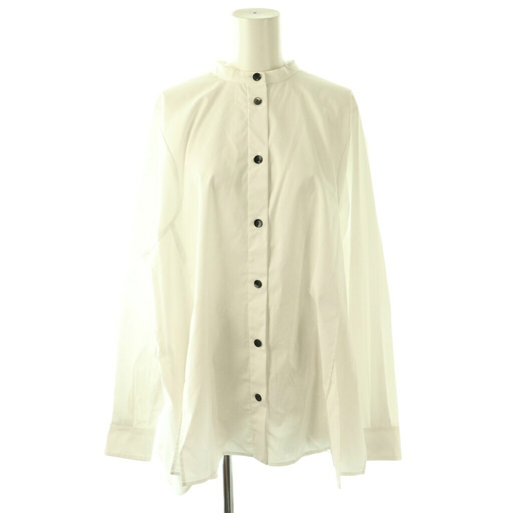 【中古】エンフォルド ENFOLD SOLID FLARE-HEM BLOUSE ブラウス シャツ 38 ホワイト /DF ■OS レディース 【ベクトル 古着】 260327｜ブランド古着ベクトルプレミアム店