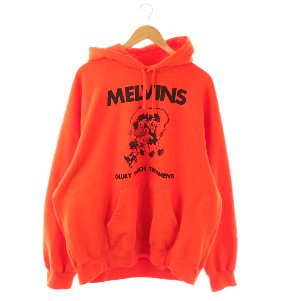 【中古】シュプリーム SUPREME 24SS Melvins Hooded Sweatshirt フーディ パーカー 汗水 XL オレンジ色 黒いこと /ES ■os メンズ 【ベクター 古着】 260327