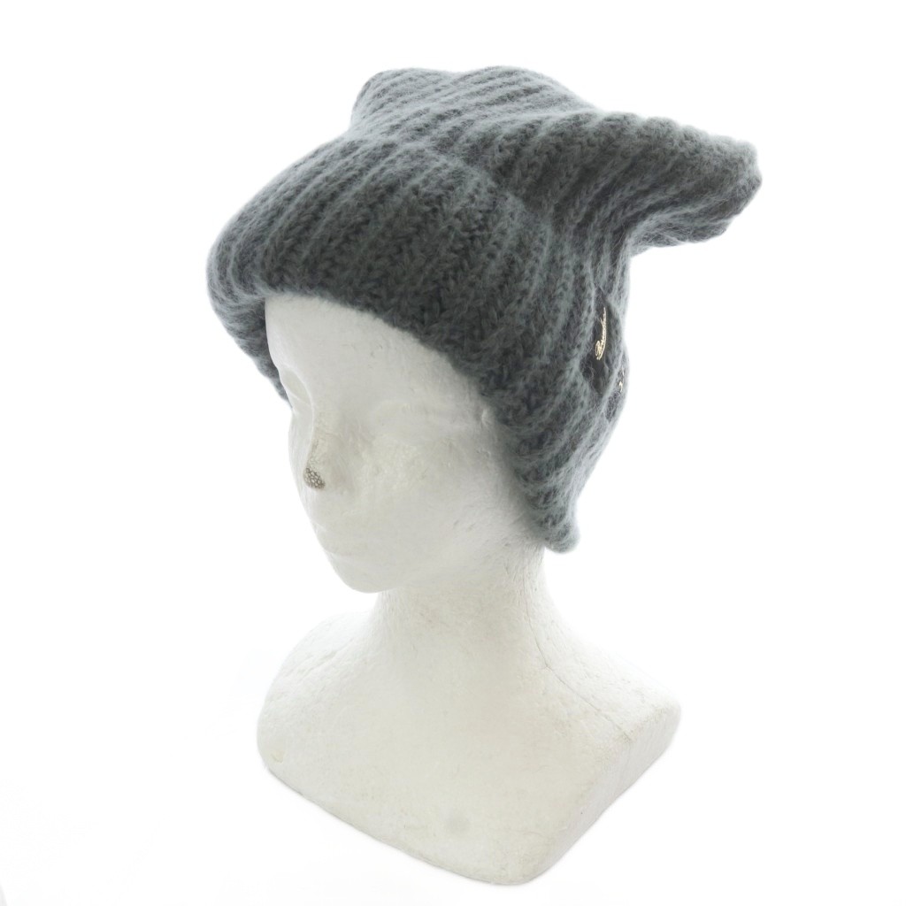 【中古】ボルサリーノ Borsalino かぶり笠 モヘヤニット帽 薄墨色 /SR メンズ 【ベクター 古着】 260324