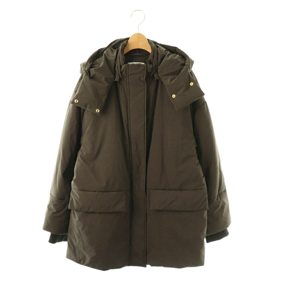 【中古】Lisiere L'Appartement リジェール アパルトモン 25AW LISIERE 2way Padding Coat パディングコート 中綿 アウター ワンカラー 茶 ブラウン 25020570002230 /BB レディース 【ベクトル 古着】 260327