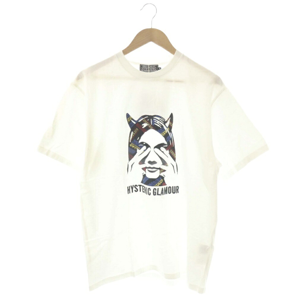 【中古】未使用品 ヒステリック Hysteric 24AW SEE NO EVIL刺繍 Tシャツ カットソー XL ホワイト マルチカラー /ES ■OS メンズ 【ベクトル 古着】 260323