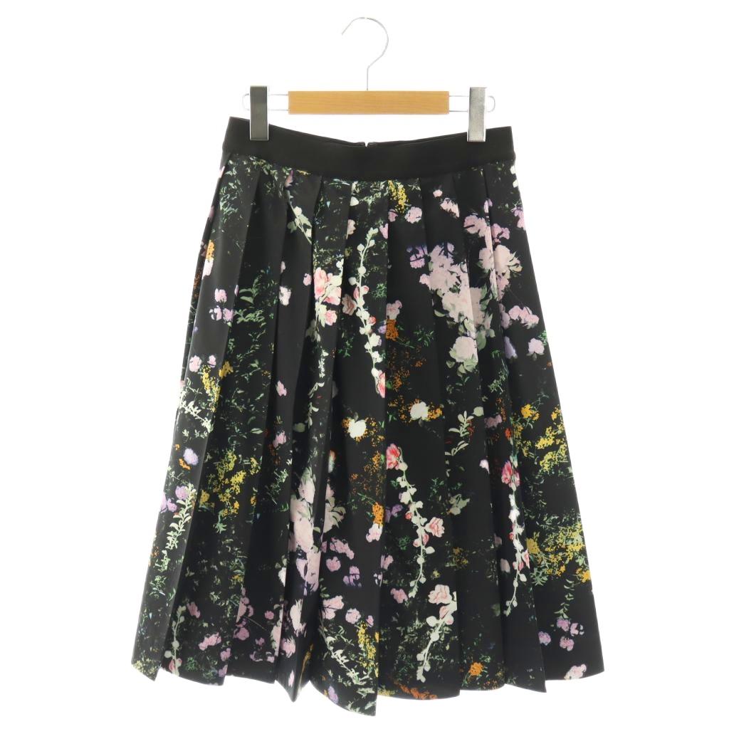 【中古】3.1 フィリップリム 3.1 phillip lim フラワープリントプリーツスカート S P ブラック マルチカラー /ES ■OS レディース 【ベクトル 古着】 260326