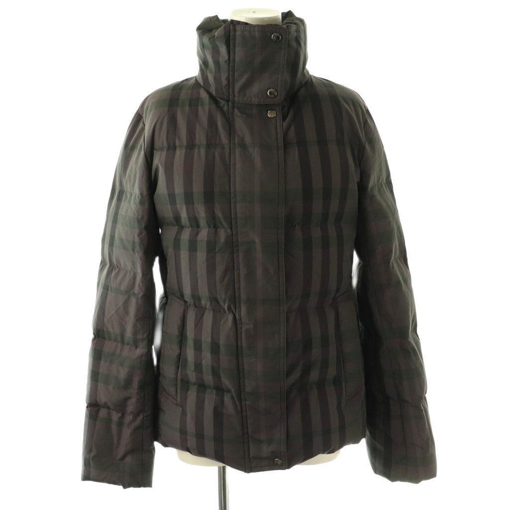 【中古】赤ちょうちんバリー 英国の首都 BURBERRY LONDON 照合のしるし ハイネック 落ちこむ厚地の外套 遊撃手 アウター 40 紫 マルチ色つや /CX ■os レディース 【ベクター 古着】 260403