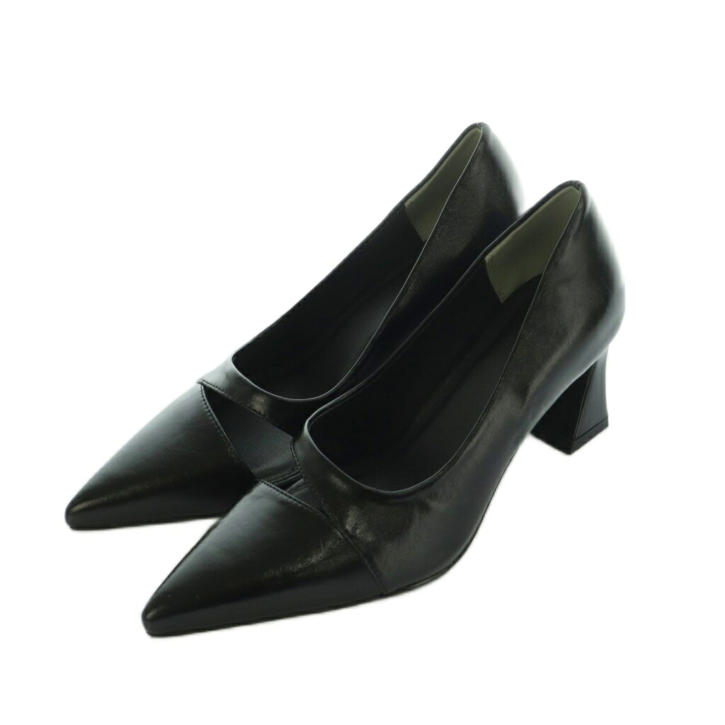 【中古】アメリヴィンテージ Ameri VINTAGE 25AW SIDE SLIT POINTED TOE PUMPS パンプス ポインテッドトゥ チャンキーヒール S 22.5-23.0cm 黒 0125212870950 /MI ■OS レディース 【ベクトル 古着】 260324