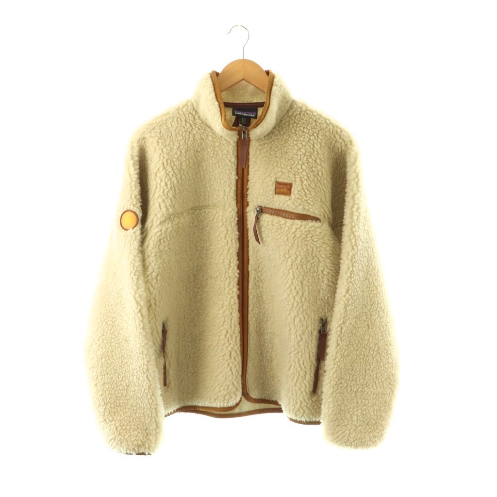【中古】パタゴニア Patagonia 24AW 20535 ナチュラルブレンドレトロカーディガン 上衣 ジップアップ ボア M S ベージュ /HK ■os メンズ レディース 【ベクター 古着】 260324