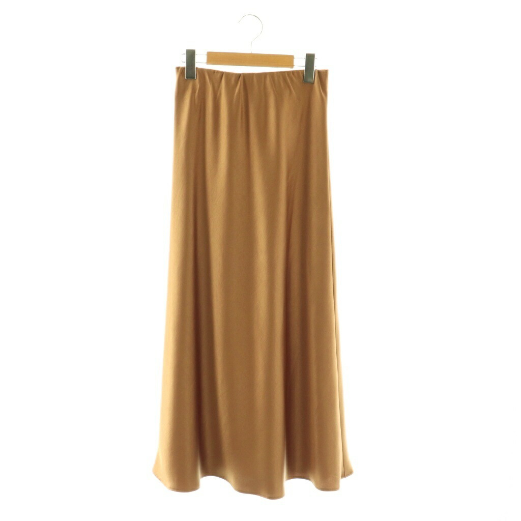 【中古】未使用品 アルアバイル allureville 24AW サテンバイヤスナロースカート ロング 1 ブラウン /MY ■OS レディース 【ベクトル 古着】 260327