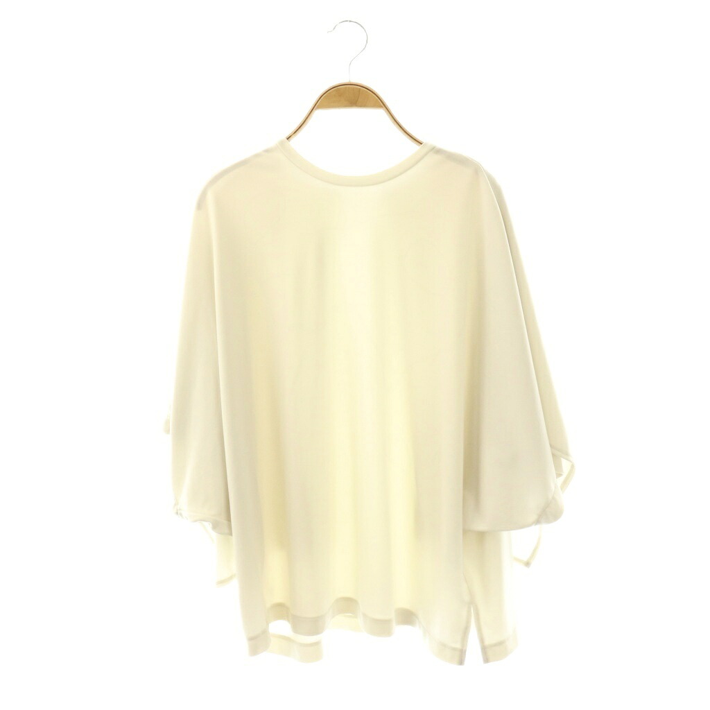 【中古】アドーア ADORE 24SS マットポンチカットソー M アイボリー ホワイト 無地 ラウンドネック ドルマンスリーブ /OK ■OS レディース 【ベクトル 古着】 260326