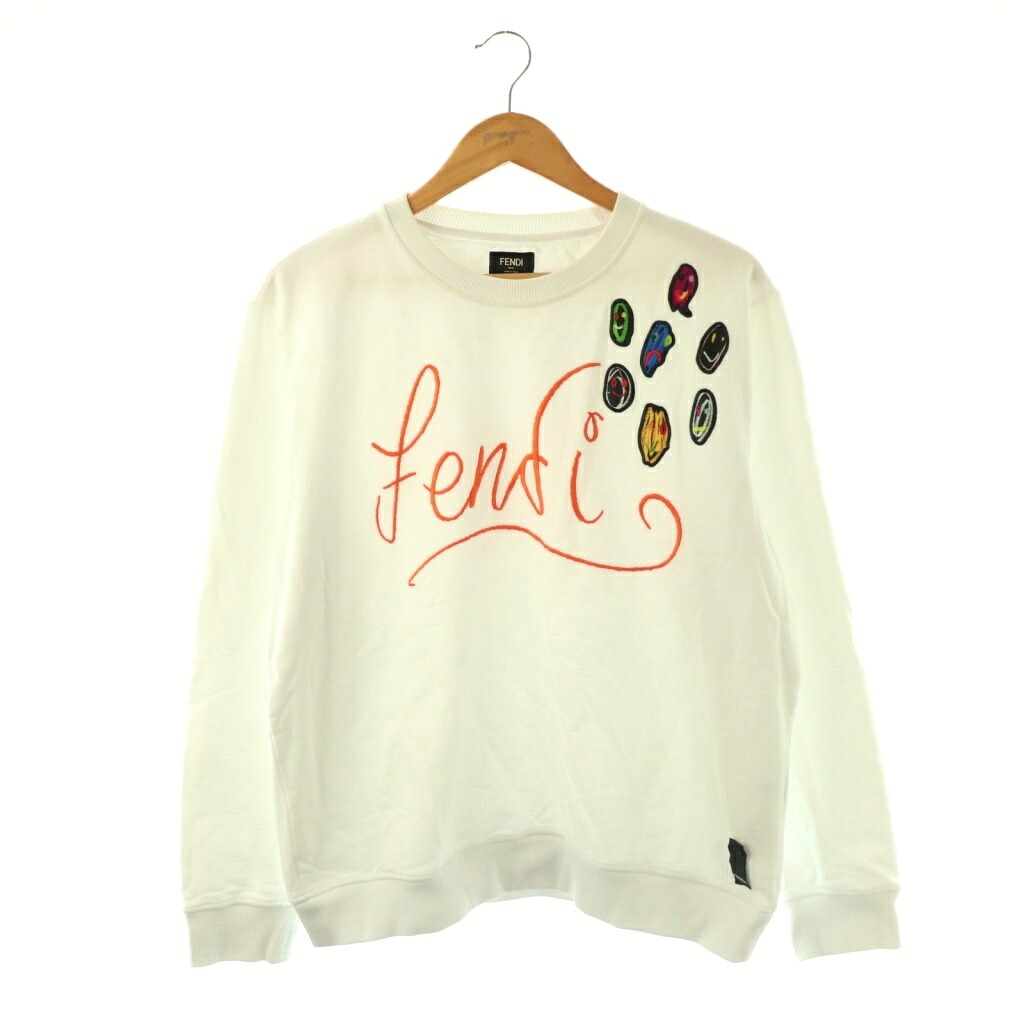 【中古】フェンディ FENDI アートマルチフェイス ロゴタイプ 汗水 調教師 XL 白いこと マルチ色つや /ES ■os レディース 【ベクター 古着】 260414