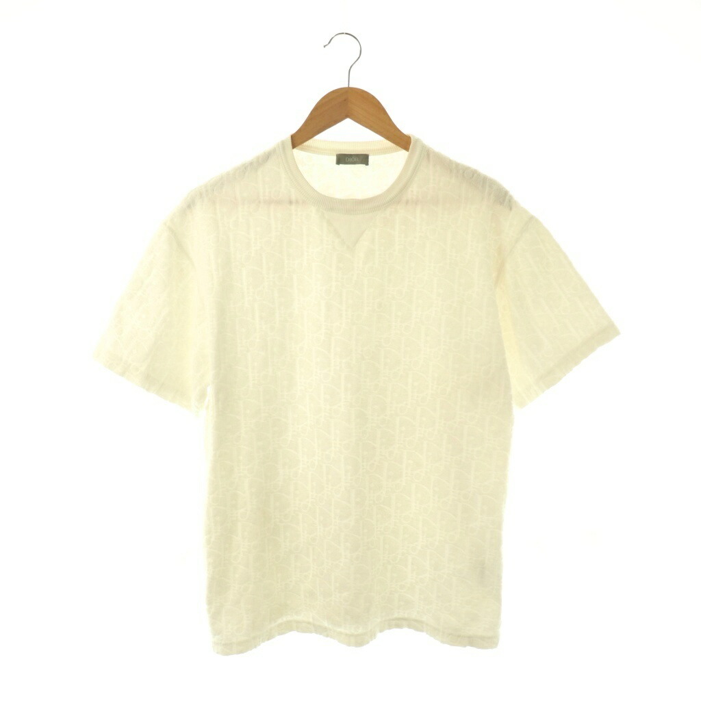 【中古】ディオールオム Dior HOMME トロッター パイル地 ティーシャツ カットソー 半袖 M 白いこと /ES ■os メンズ 【ベクター 古着】 260414