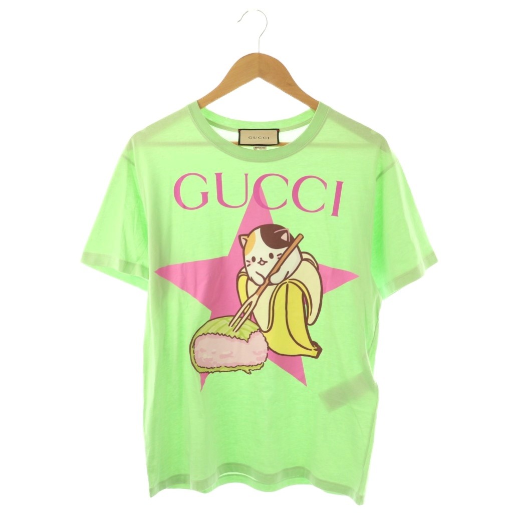 【中古】グッチ GUCCI ばなにゃ 刷り上げるティーシャツ カットソー XS 緑であること 615044 /CX ■os レディース 【ベクター 古着】 260403