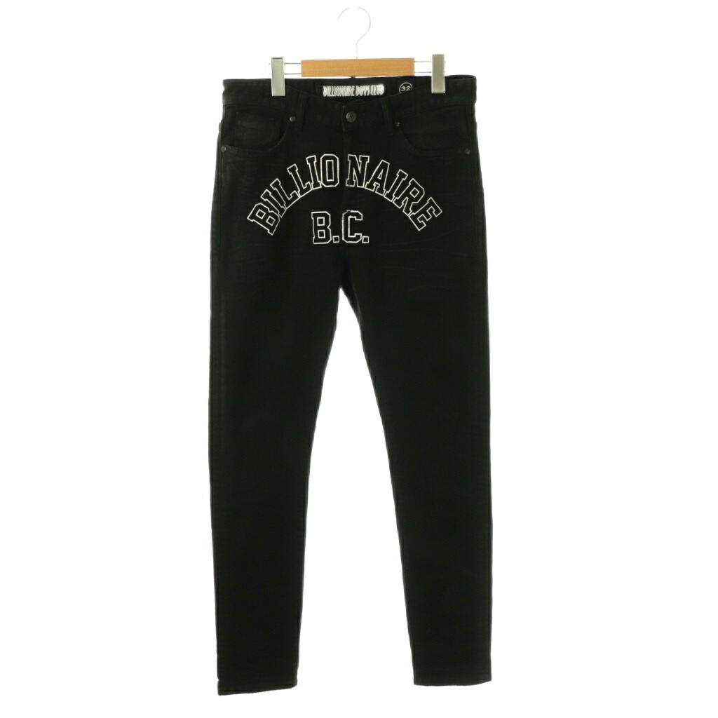 【中古】ビリオネアボーイズクラブ B.B.C Tech Slim Fit Jeans デニムパンツ ボタンフライ スキニー 32 ブラック /HK ■OS ■SH メンズ 【ベクトル 古着】 260402｜ブランド古着ベクトルプレミアム店