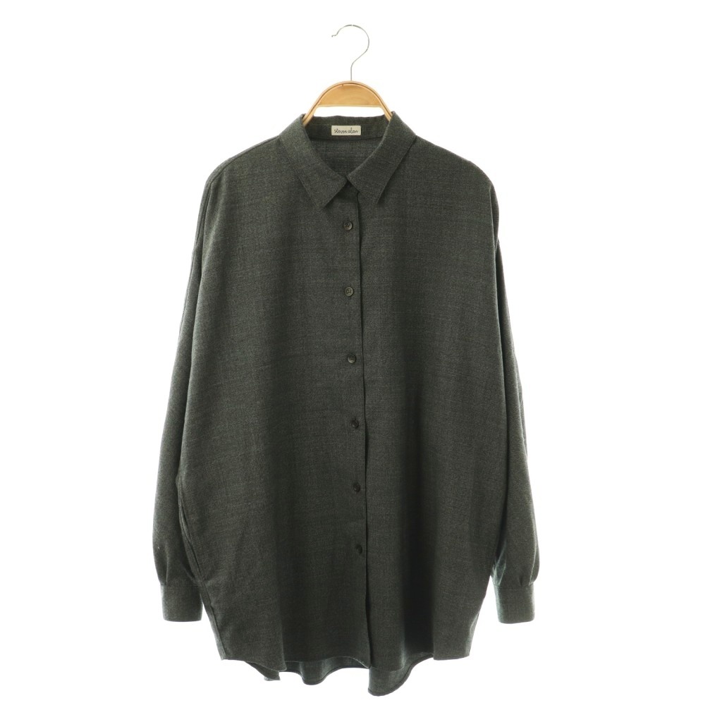 【中古】スティーブンアラン Steven Alan ドルマンスリーブシャツ 長袖 M チャコールグレー /DF ■OS レディース 【ベクトル 古着】 260408