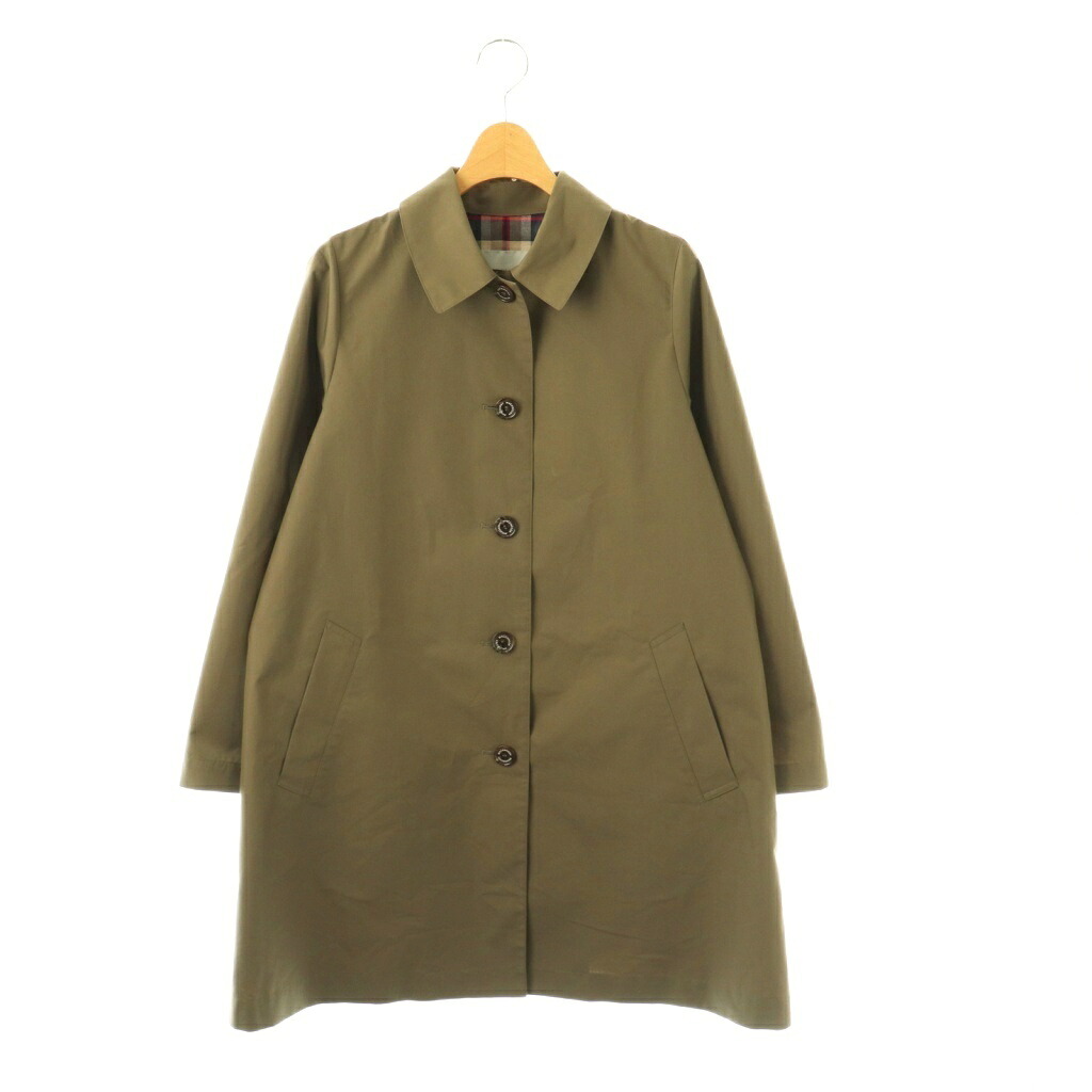 【中古】マッキントッシュフィロソフィー MACKINTOSH PHILOSOPHY MORAY ステンカラーロングコート 総裏地 34 カーキ /DO ■OS レディース 【ベクトル 古着】 260407|ブランド古着ベクトルプレミアム店