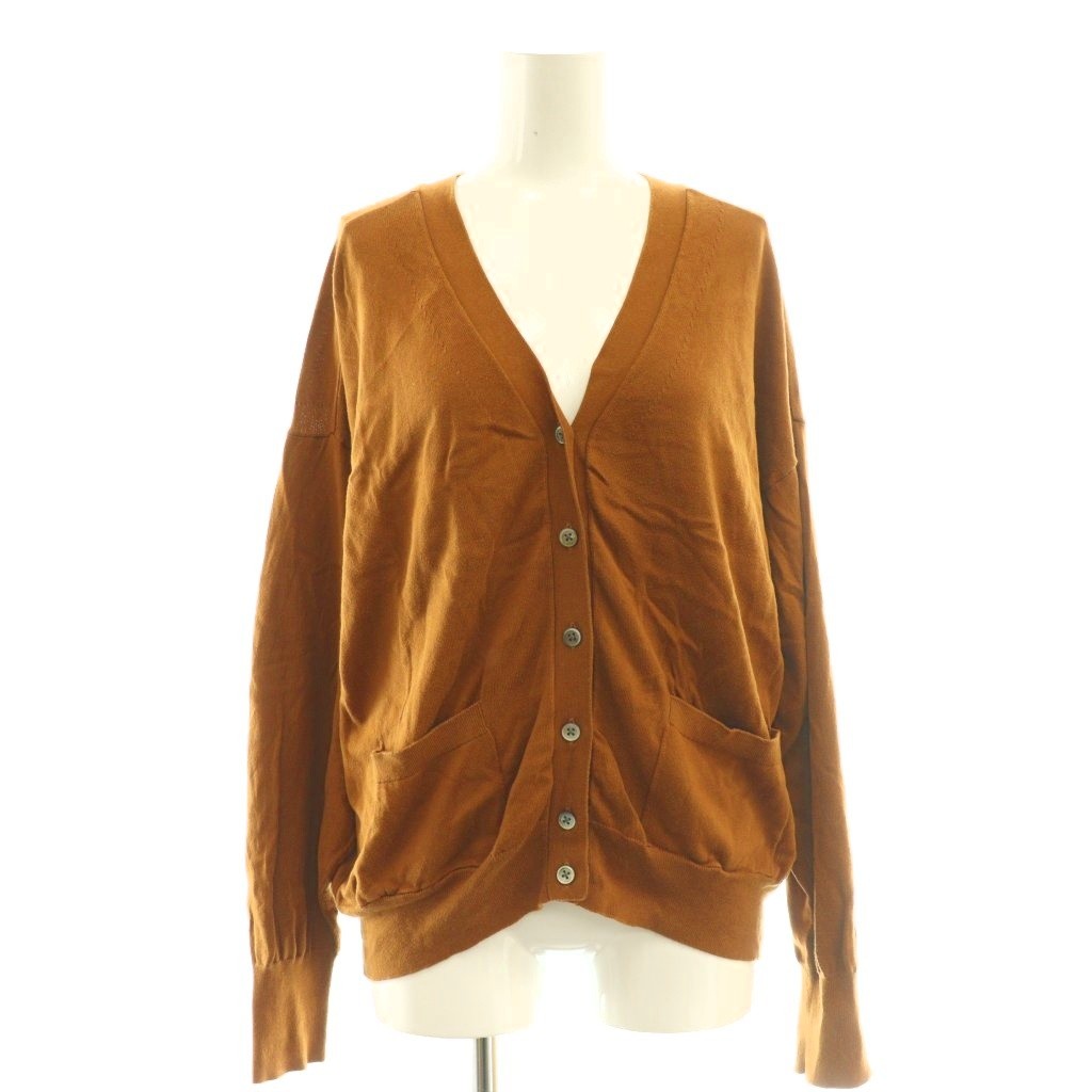 【中古】アパルトモン ドゥーズィエムクラス L'Appartement DEUXIEME CLASSE 24SS BASIC KNIT CARDIGAN ニット カーディガン ブラウン /DF ■OS レディース 【ベクトル 古着】 260408