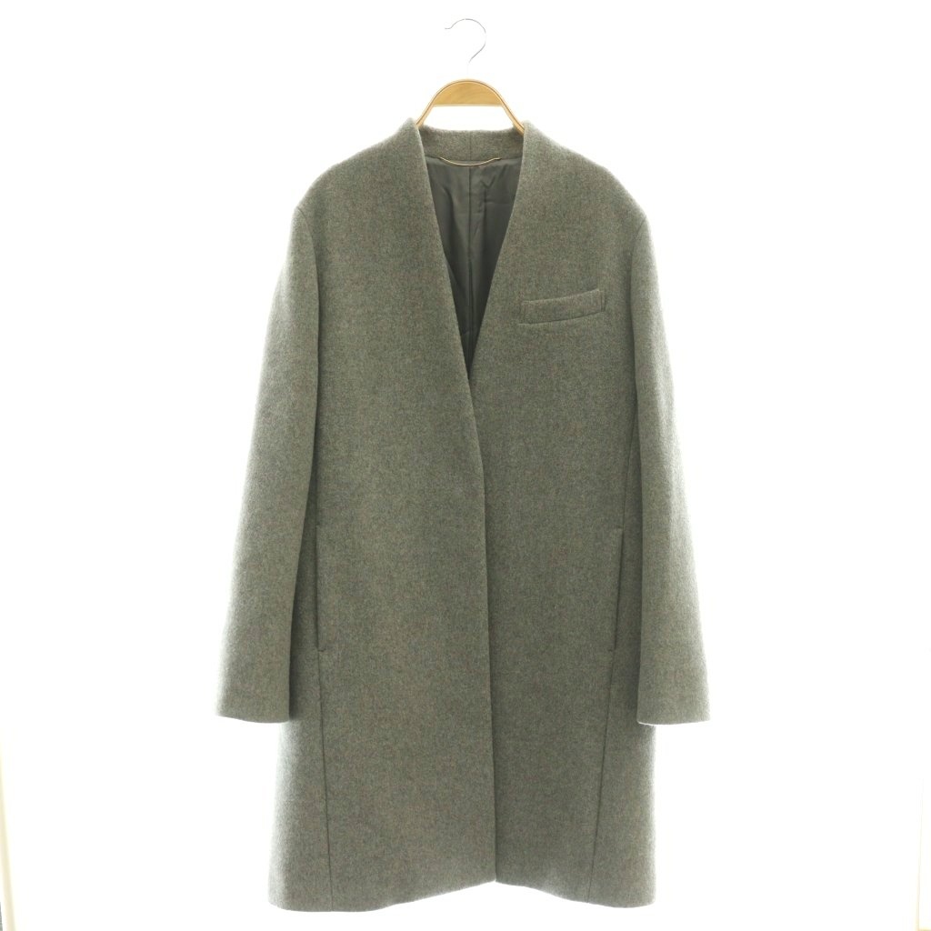 【中古】アパルトモン ドゥーズィエムクラス L'Appartement DEUXIEME CLASSE No collar chester coat ノーカラーコート アウター 38 グレー /DF ■OS レディース 【ベクトル 古着】 260407｜ブランド古着ベクトルプレミアム店