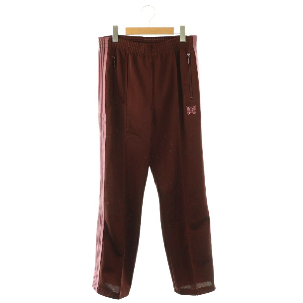 【中古】ニードルス ニードルズ Needles 25AW Track Pant Poly Smooth トラックパンツ ジャージ ライン S ブラウン スモークピンク /ES ■OS ■AD メンズ 【ベクトル 古着】 260414