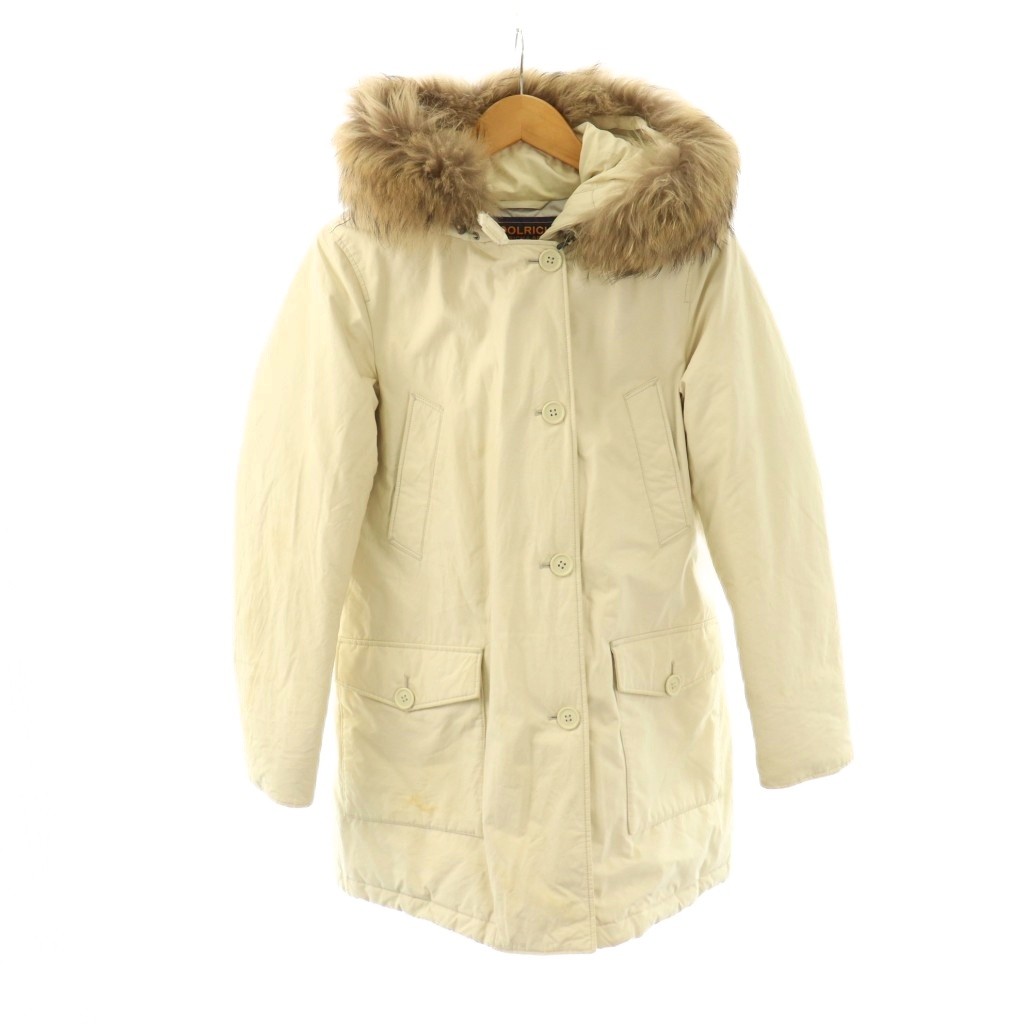 【中古】ウールリッチ WOOLRICH アークティックパーカーコート アウター ジップアップ ダウン S アイボリー 1402070 /DO ■OS レディース 【ベクトル 古着】 260409｜ブランド古着ベクトルプレミアム店