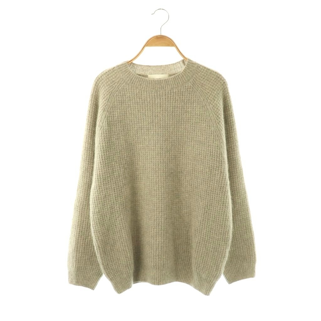 【中古】エヴァムエヴァ evam eva ool fox raglan ニット セーター 長袖 ライトグレー /DO ■OS メンズ 【ベクトル 古着】 260410