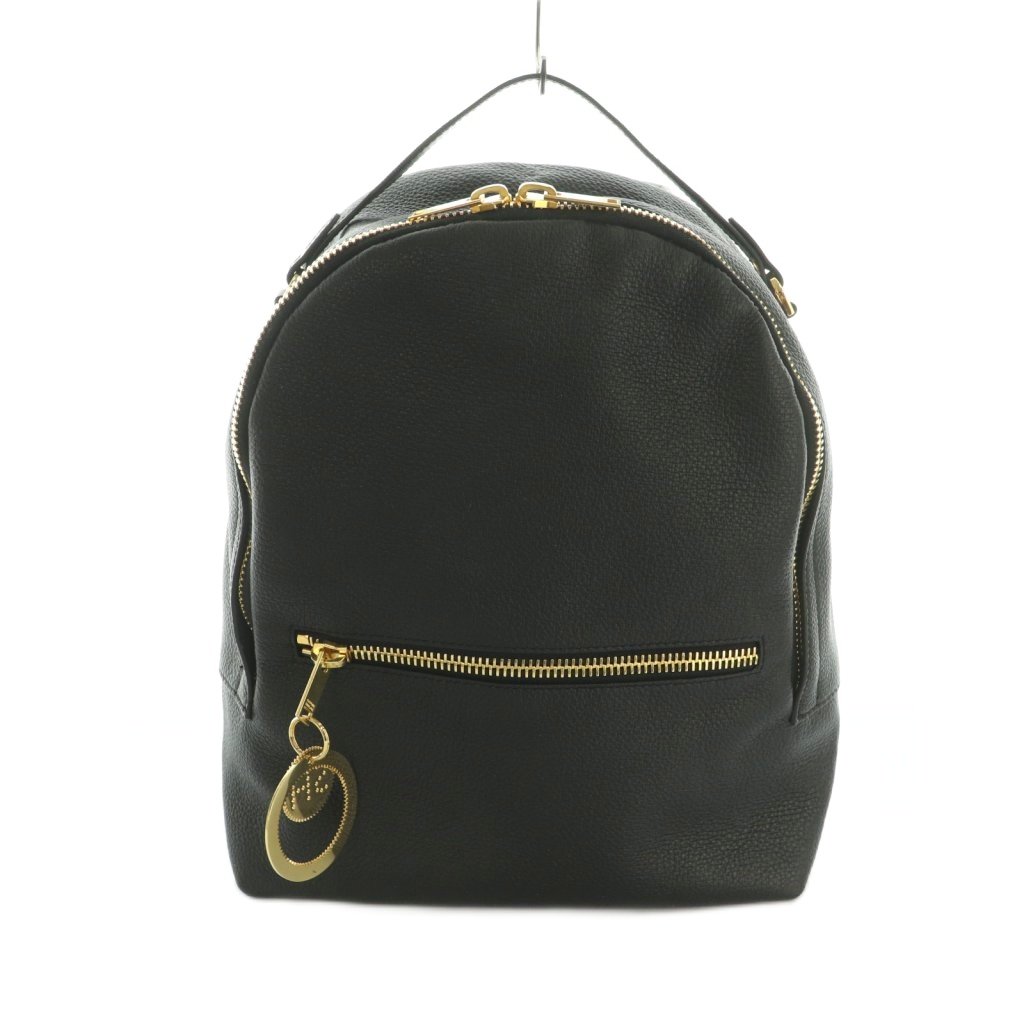 【中古】ソフィーヒュルム Sophie Hulme リュックサック デイパック レザー 黒 /MI ■OS レディース 【ベクトル 古着】 260409