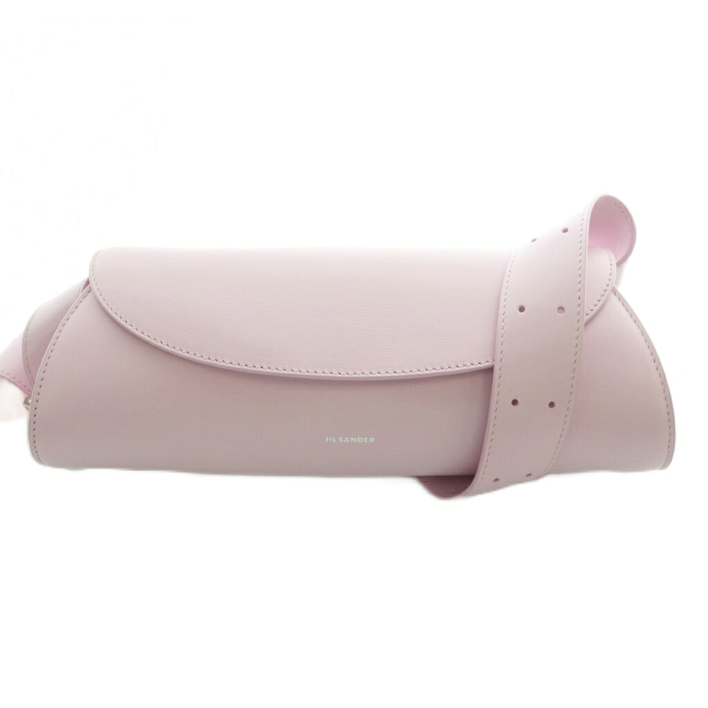 【中古】ジルサンダー JIL SANDER cannolo sm カンノーロスモール ショルダーバッグ なめし革 エンボスロゴ 一色つや サクラ色 J07WD0023P4840001 /BB レディース 【ベクター 古着】 260416