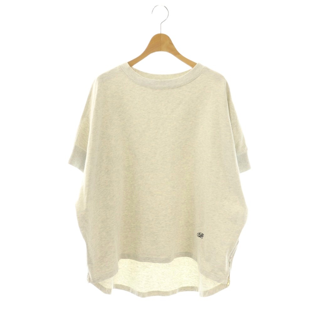 【中古】ビアズリー BEARDSLEY ガリャルダガランテ 24AW 刺しゅう入りドルマンT Tシャツ F ライトグレー ドルマンスリーブ 半袖 /OK ■OS レディース 【ベクトル 古着】 260415|ブランド古着ベクトルプレミアム店